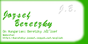 jozsef beretzky business card